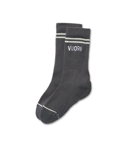 Vuori Crew Sock Charcoal Performance Crew Socks - Vuori