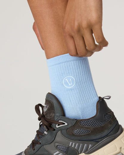 Half Crew Sock Crystal Blue Socks - Vuori