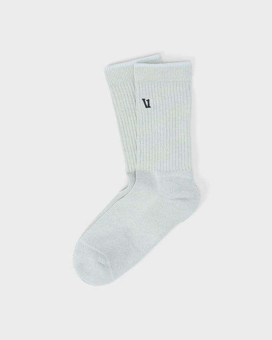 V1 Crew Sock 2.0 Storm Blue Heather Performance Socks - Vuori