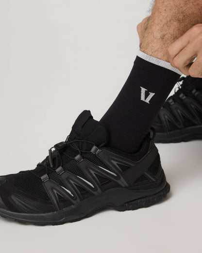 Performance Crew Sock Black Crew Socks - Vuori