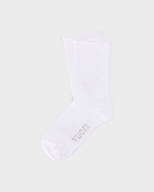 Quarter Crew Pointelle Sock Stylish White Socks - Vuori