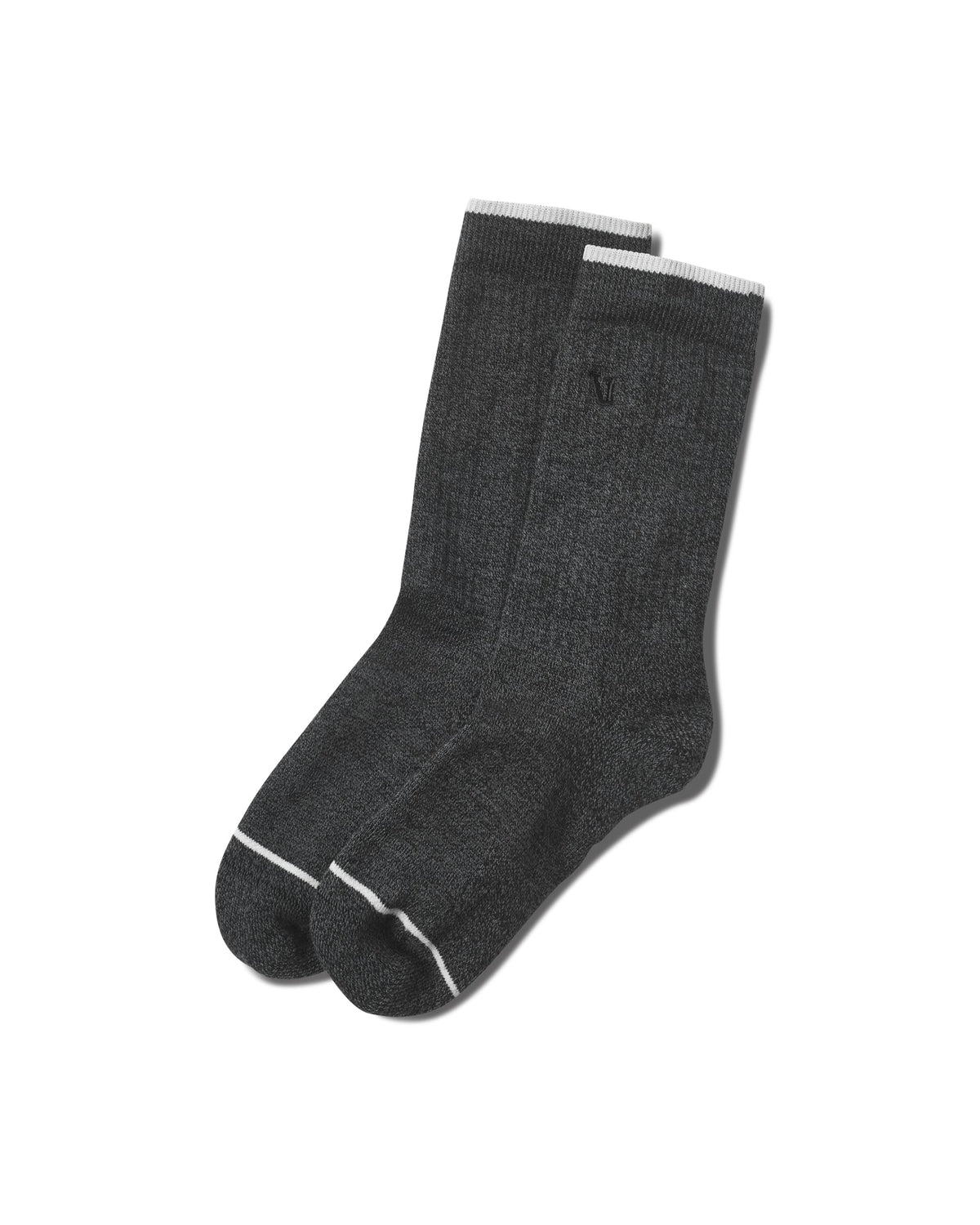 V1 Crew Sock Charcoal Heather - Vuori