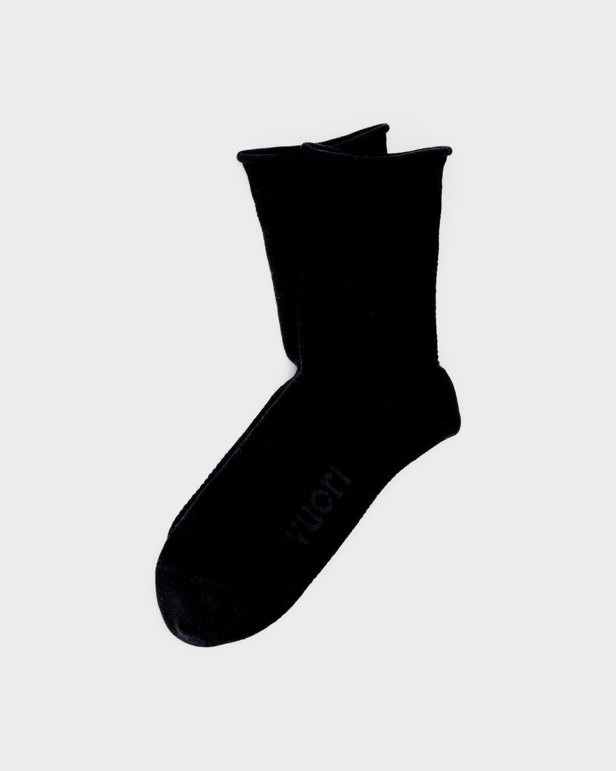 Quarter Crew Pointelle Sock Stylish Black Socks - Vuori