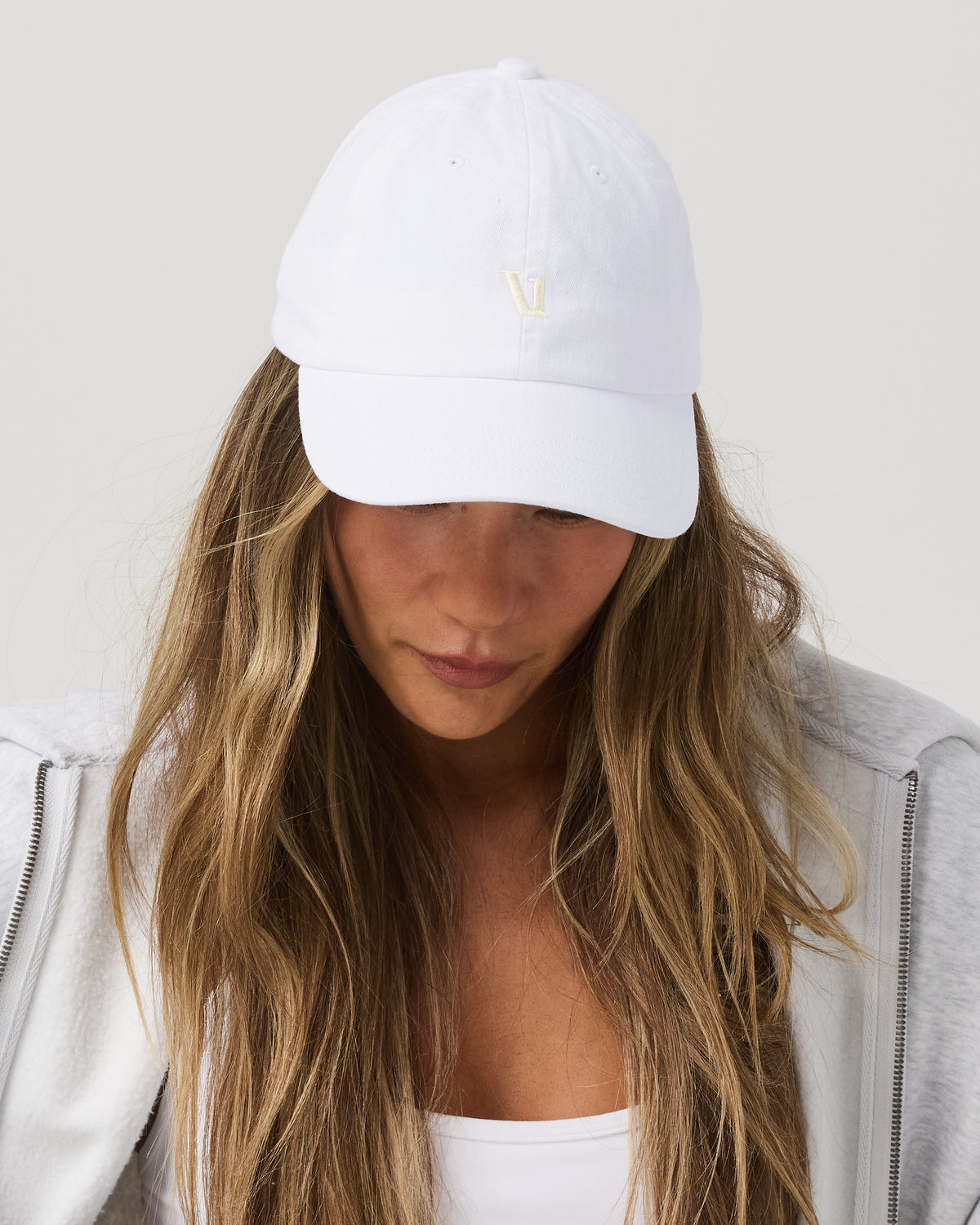 Vuori Dad Hat Low Profile White Hat - Vuori