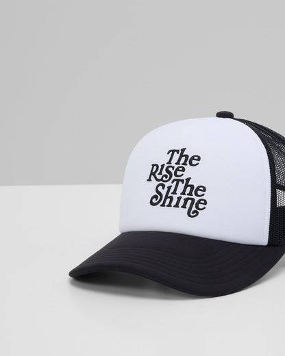 The Rise The Shine Trucker Hat Black Trucker Hat - Vuori
