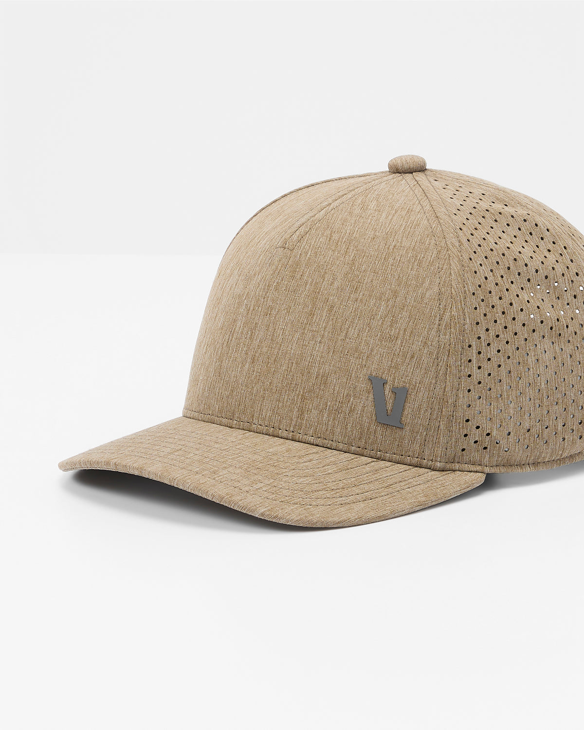 V1 Water Tech Hat Sorrel Brown Heather Five-Panel Hat - Vuori