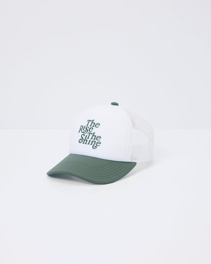 The Rise The Shine Trucker Hat Agate Green Trucker Hat - Vuori
