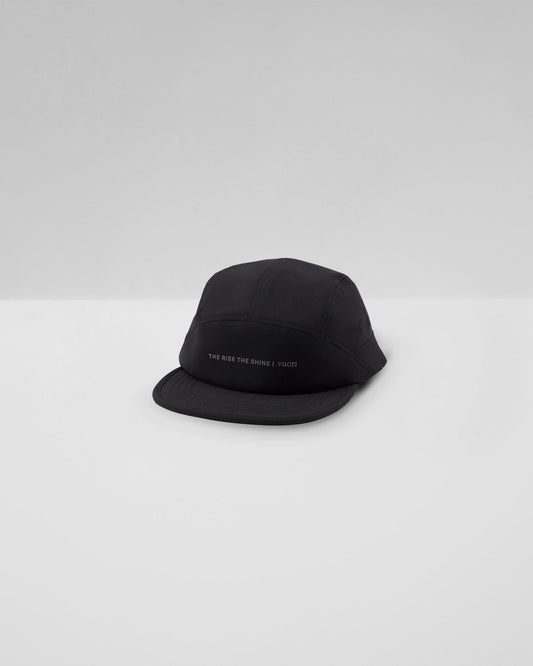 Trail Run Cap Black 7-Panel Running Hat - Vuori