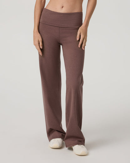 Granite Foldover Straight Leg Women's Sable Heather Pant - Vuori