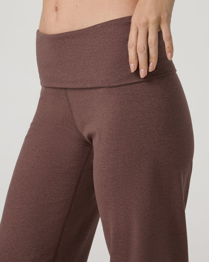 Granite Foldover Straight Leg Women's Sable Heather Pant - Vuori
