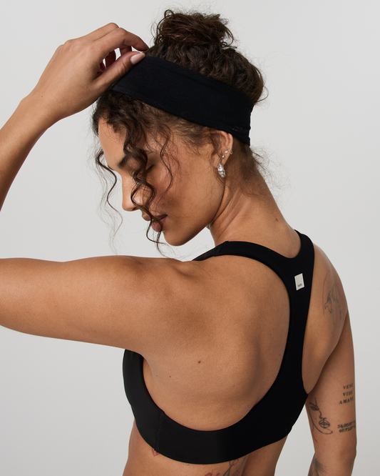 Halo Essential Headband Black Heather Soft Headband - Vuori