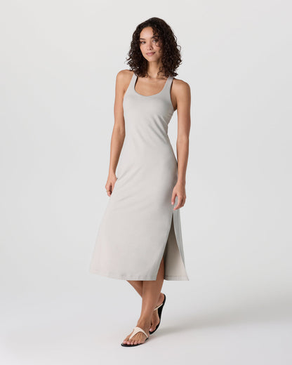 Halo Racerback Dress Ecru Heather - Vuori