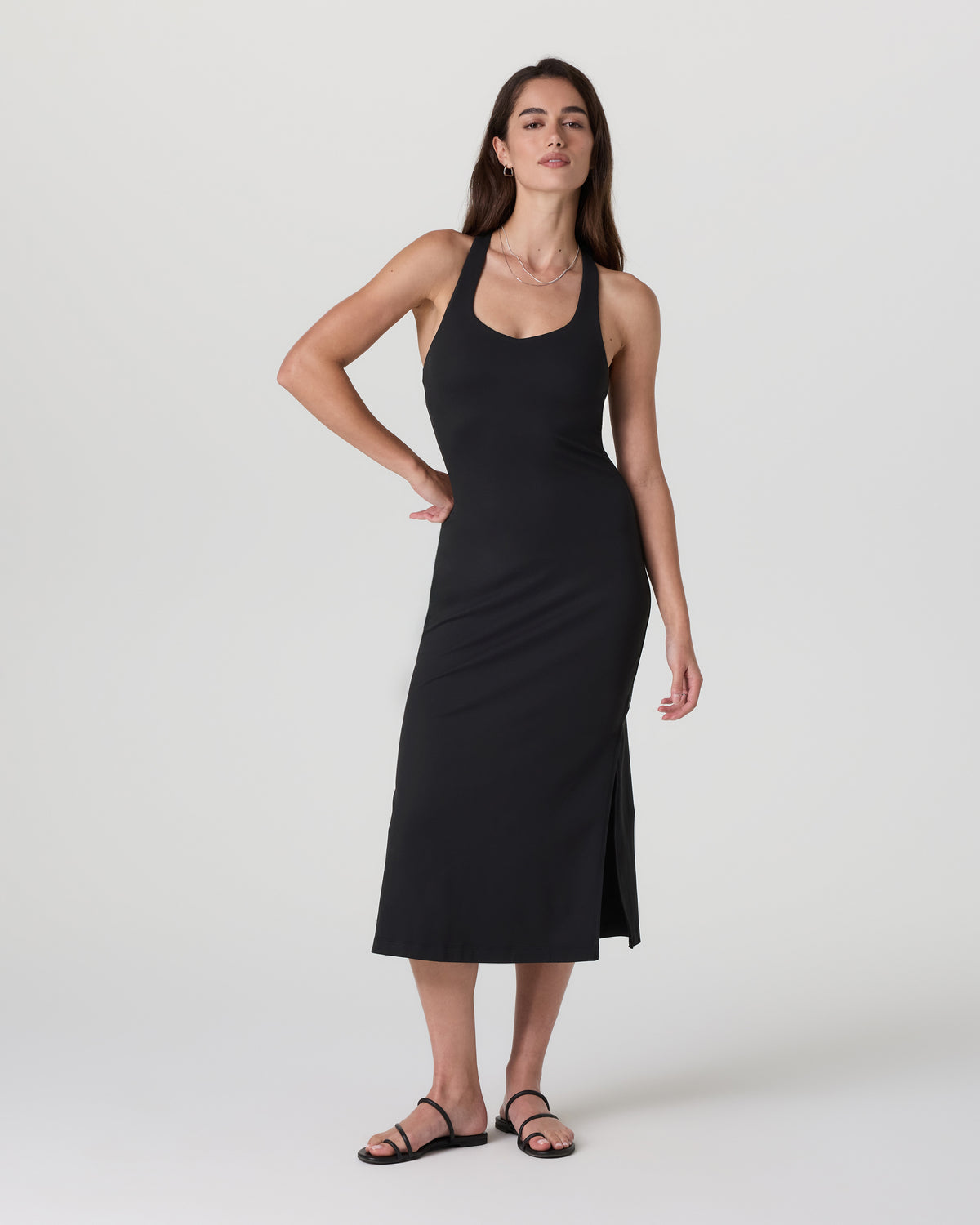 Halo Racerback Dress Solid Black - Vuori