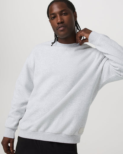 Restore Oversized Crew 2.0 Pale Grey Heather - Vuori