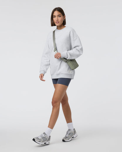 Restore Oversized Crew 2.0 Pale Grey Heather - Vuori