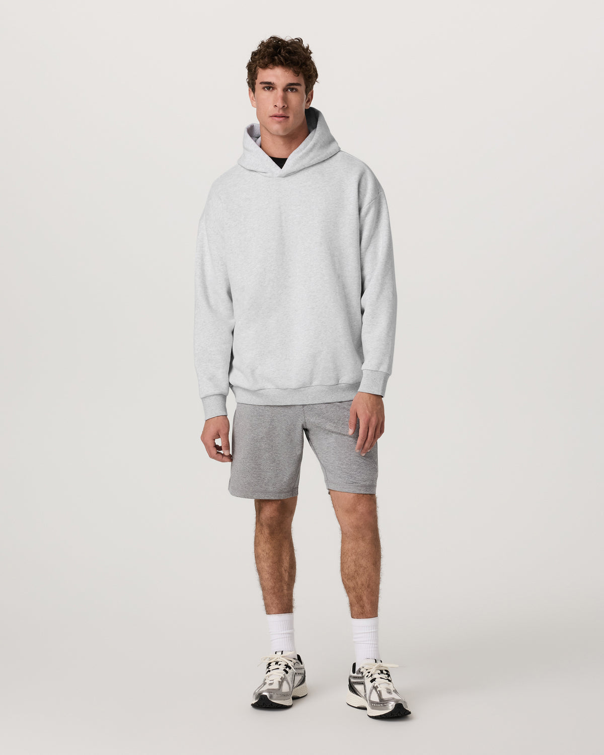 Restore Oversized Hoodie Pale Grey Heather - Vuori