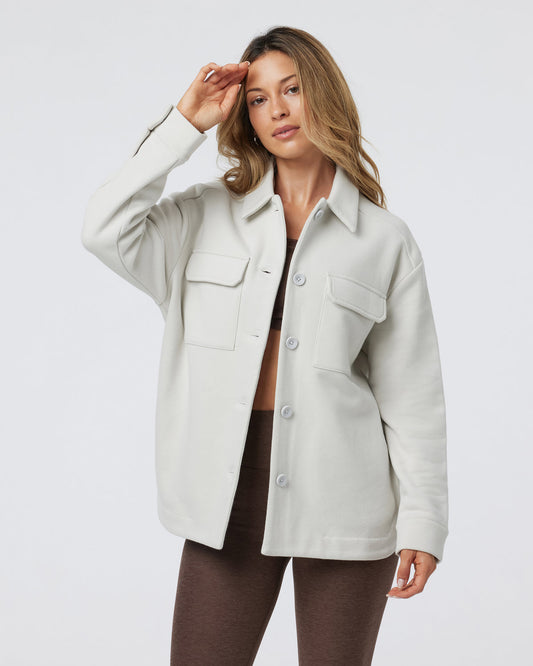 Restore Shirt Jacket Salt French Terry Shirt - Vuori