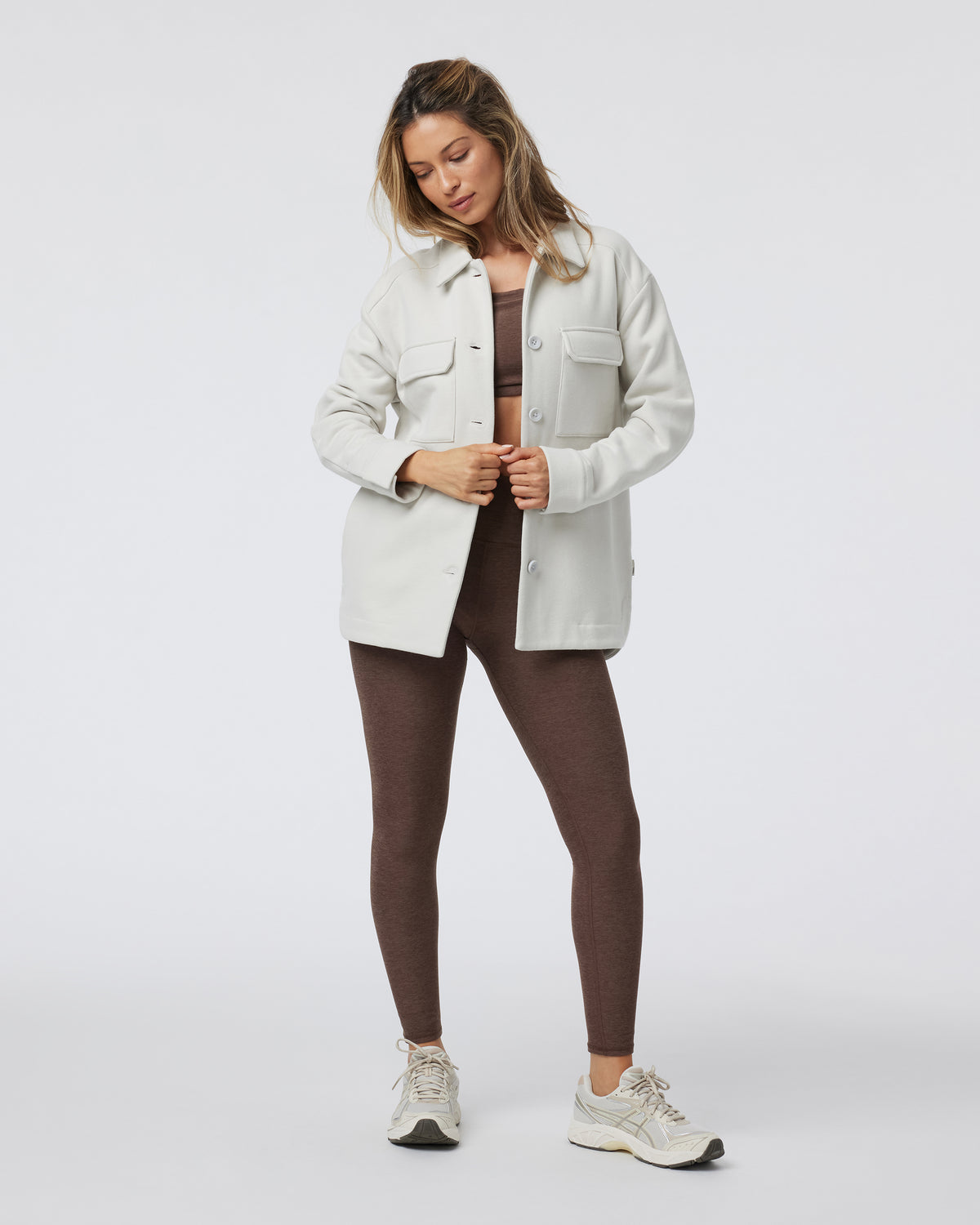 Restore Shirt Jacket Salt French Terry Shirt - Vuori