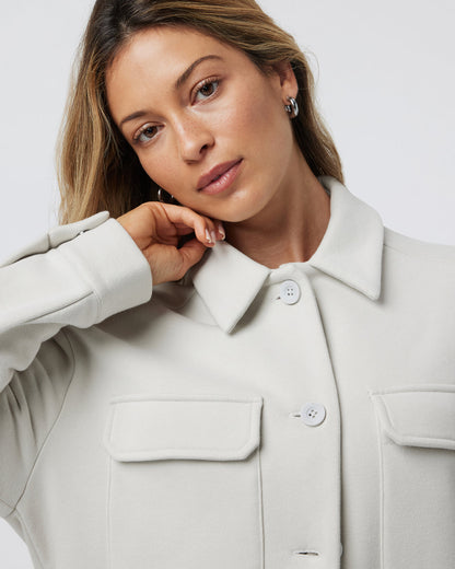 Restore Shirt Jacket Salt French Terry Shirt - Vuori