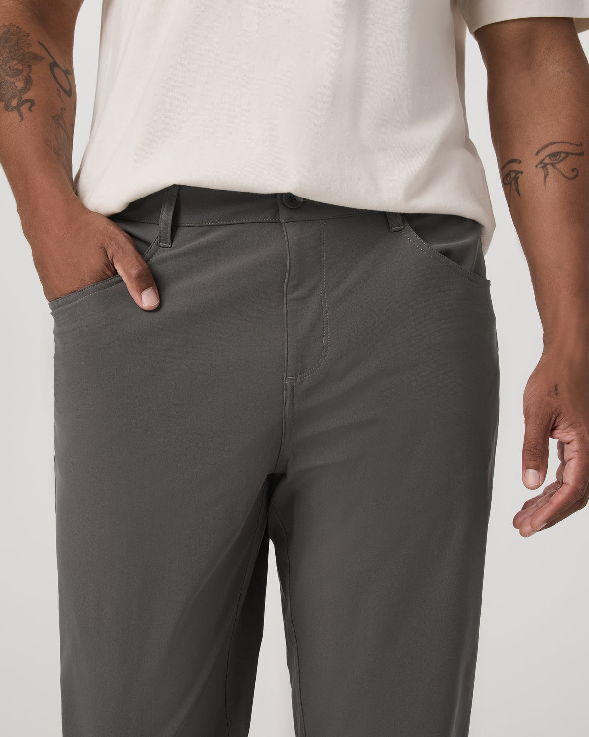 Meta Pant Classic Fit 32" Men's Warm Grey 5-Pocket Pants - Vuori