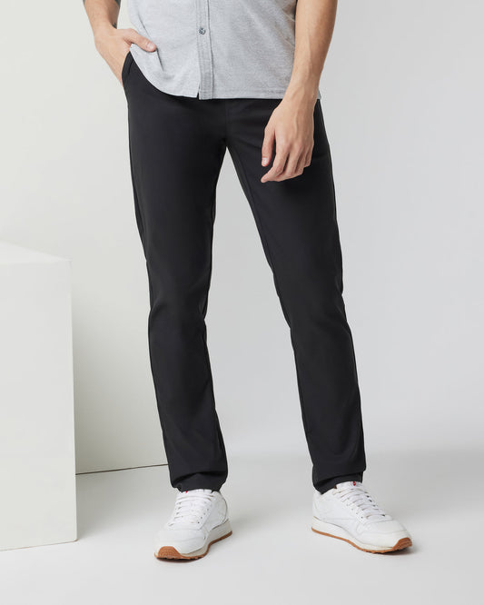 Cascade Tech Chino Pant 32" Men's Black Chinos - Vuori
