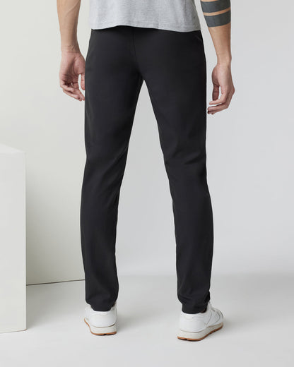 Cascade Tech Chino Pant 32" Men's Black Chinos - Vuori