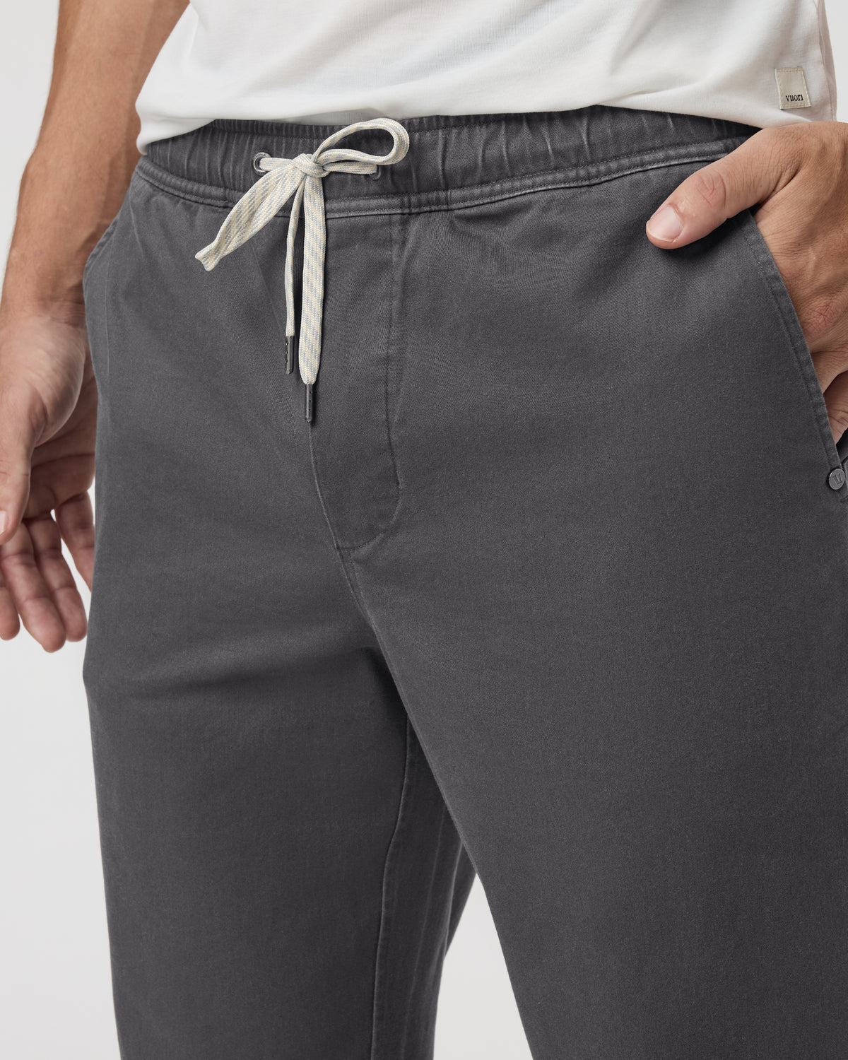 Fletcher Elastic Waist Pant Athletic Slim Fit 30" Dark Pewter - Vuori