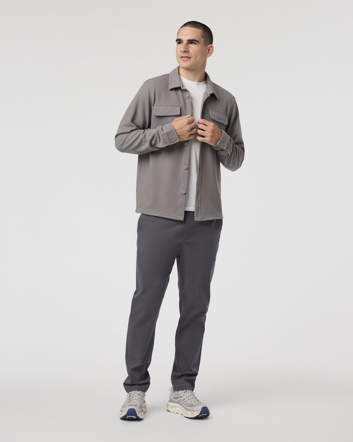Fletcher Elastic Waist Pant Athletic Slim Fit 30" Dark Pewter - Vuori