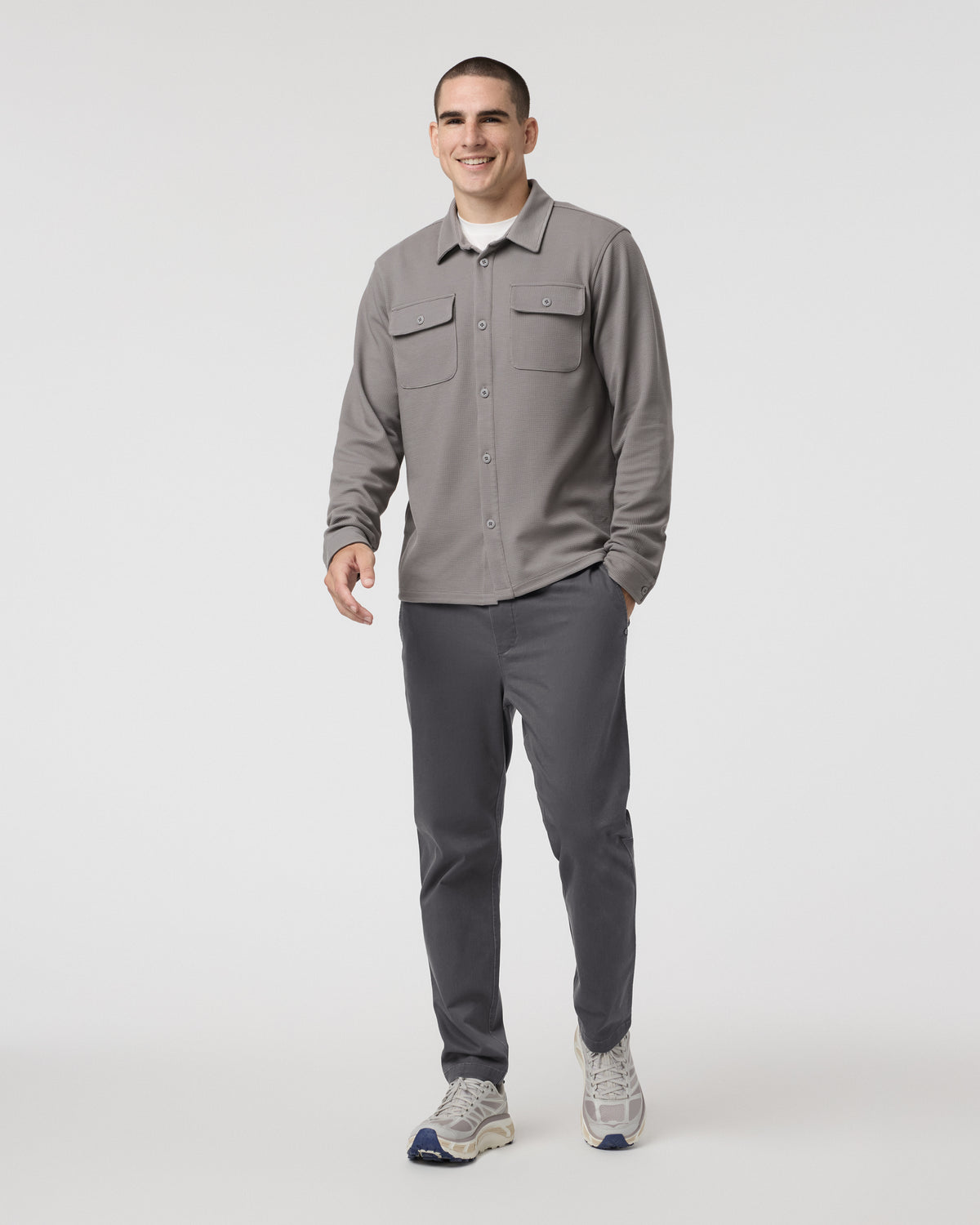 Fletcher Elastic Waist Pant Athletic Slim Fit 30" Dark Pewter - Vuori