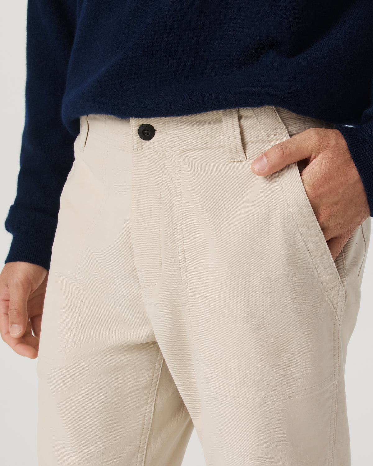Ridge Pant Classic Fit Men's Bone Casual Utility Pants - Vuori