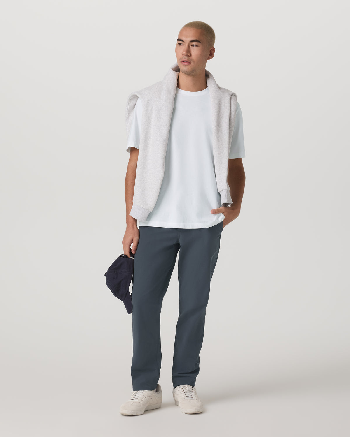 Meta Elastic Waist Pant Classic Fit Men's Charcoal Pants - Vuori