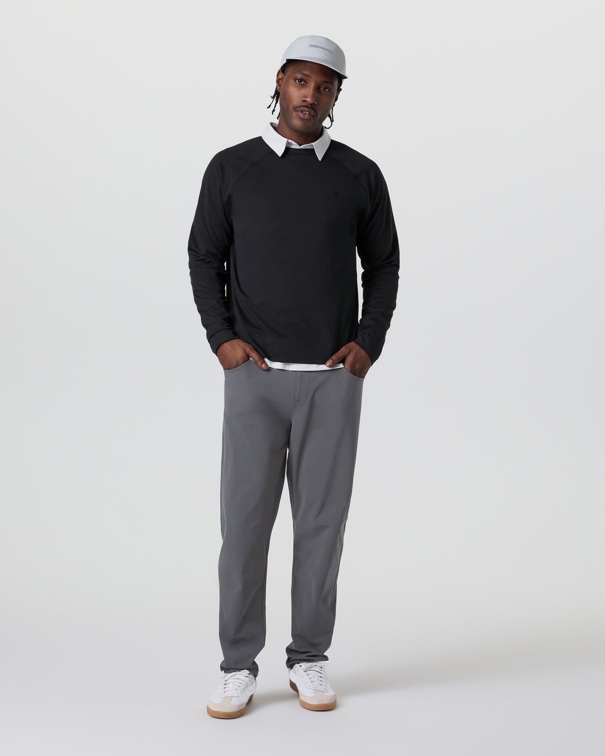 Meta Pant Classic Fit 34" Men's Charcoal 5-Pocket Pants - Vuori