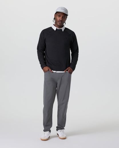 Meta Pant Classic Fit 34" Men's Charcoal 5-Pocket Pants - Vuori