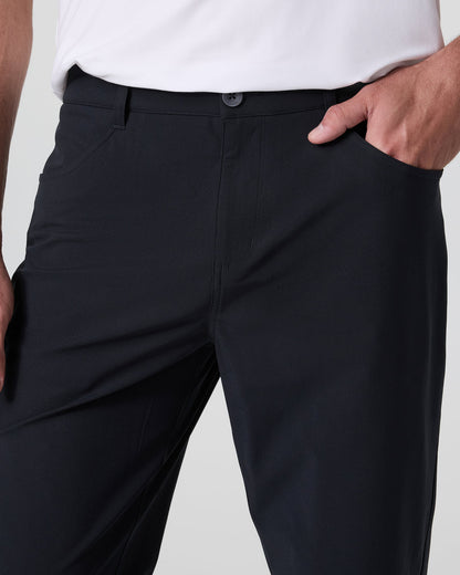 Meta Pant Classic Fit 34" Men's Black 5-Pocket Pants - Vuori