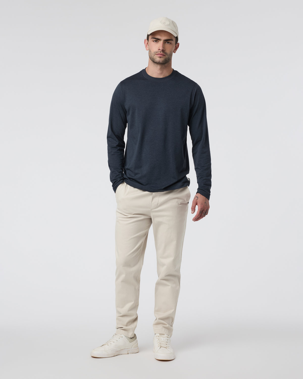 Fletcher Elastic Waist Pant Athletic Slim Fit 30" Oatmeal - Vuori