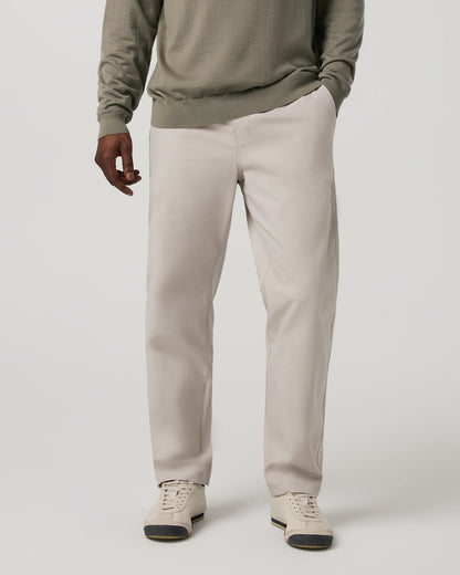 Men's Cascade Elastic Waist Trouser Classic Fit 30" Pewter - Vuori