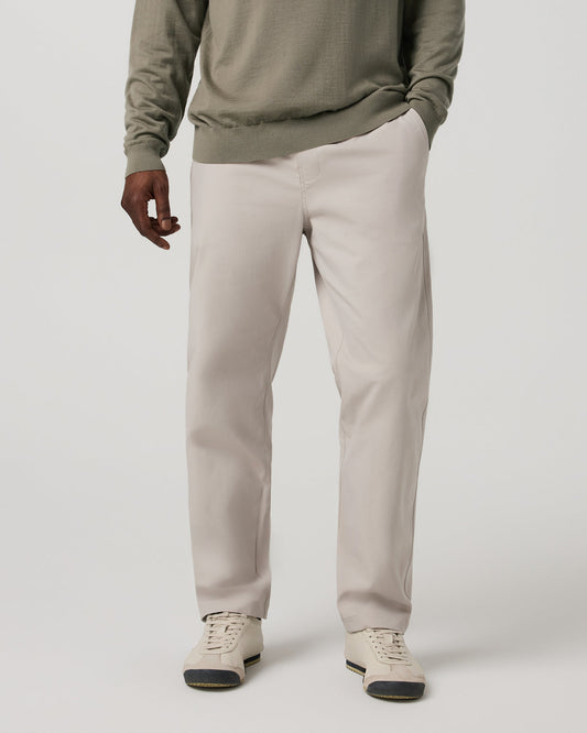Men's Cascade Elastic Waist Trouser Classic Fit 30" Pewter - Vuori