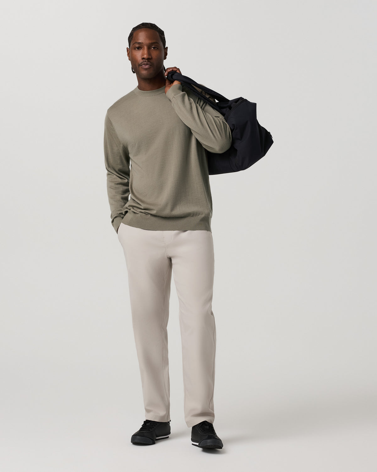 Men's Cascade Elastic Waist Trouser Classic Fit 30" Pewter - Vuori