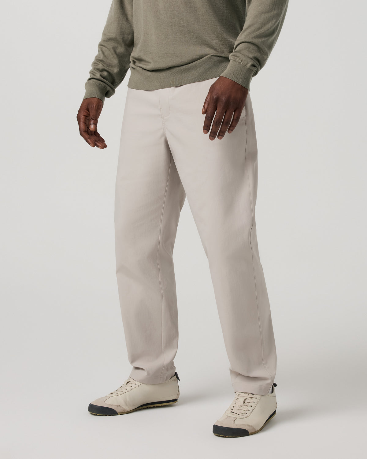 Men's Cascade Elastic Waist Trouser Classic Fit 30" Pewter - Vuori