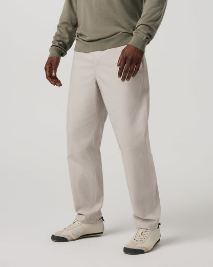 Men's Cascade Elastic Waist Trouser Classic Fit 30" Pewter - Vuori