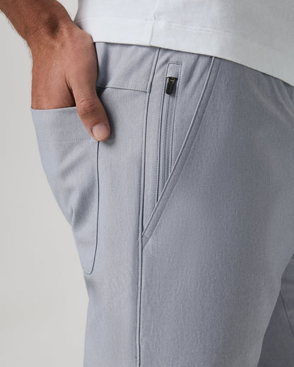Cascade Elastic Waist Trouser Classic Fit 30" Heather Grey - Vuori