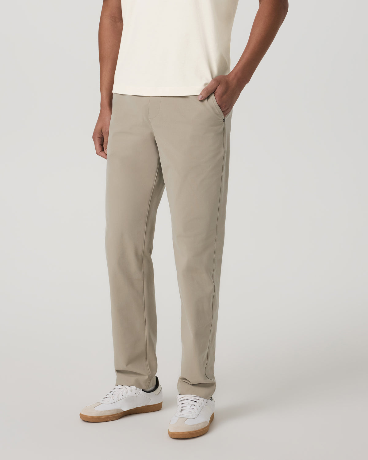 Meta Elastic Waist Pant Classic Fit 32" Men's Truffle Pants - Vuori