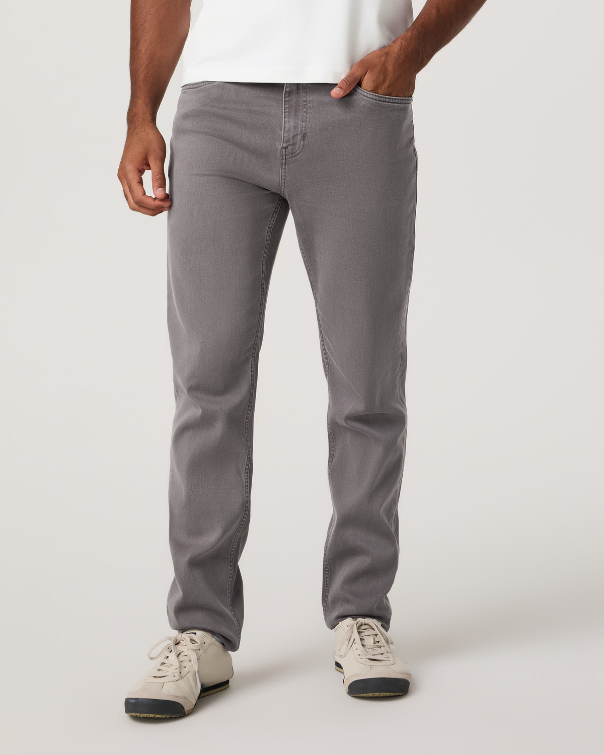 Benton Stretch Twill Pant Athletic Slim Fit 30" Cavern Grey - Vuori
