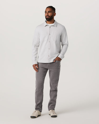 Benton Stretch Twill Pant Athletic Slim Fit 30" Cavern Grey - Vuori