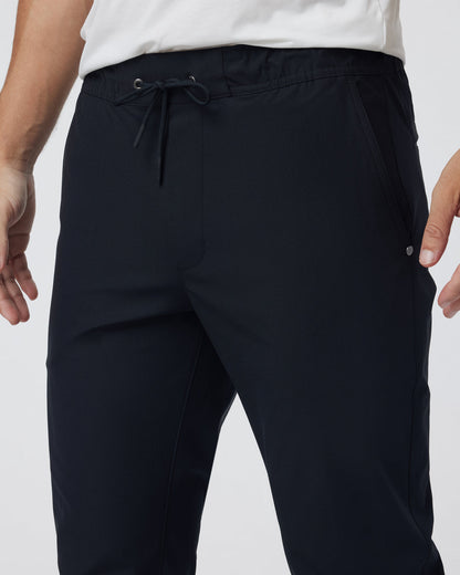 Meta Elastic Waist Pant Black 5-Pocket Stretch Pants - Vuori