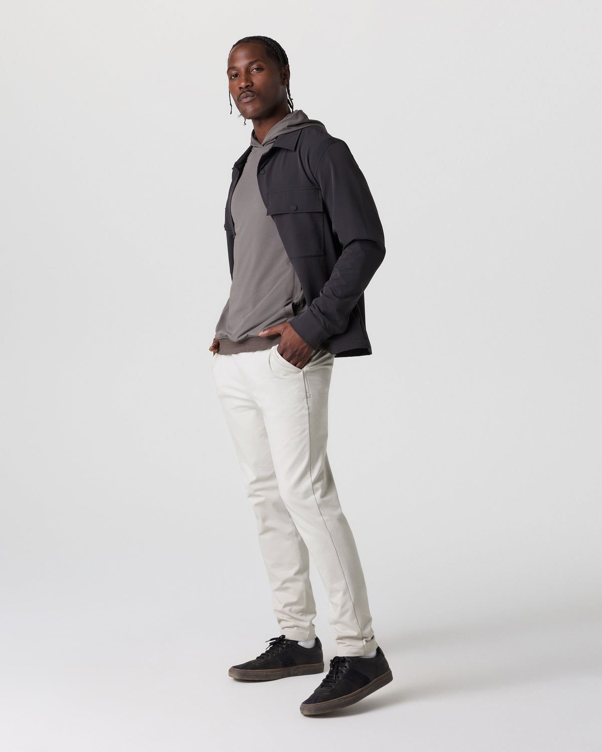 Coronado Pant Men's Salt Heather Zip Up Hoodie - Vuori