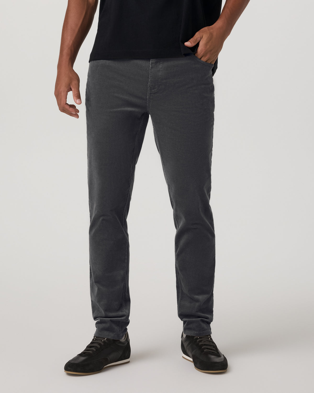 Optimist 5 Pocket Cord Pant Athletic Slim Fit Charcoal - Vuori