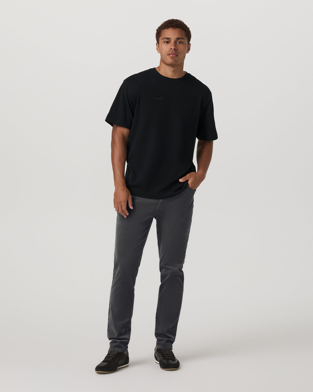 Optimist 5 Pocket Cord Pant Athletic Slim Fit Charcoal - Vuori