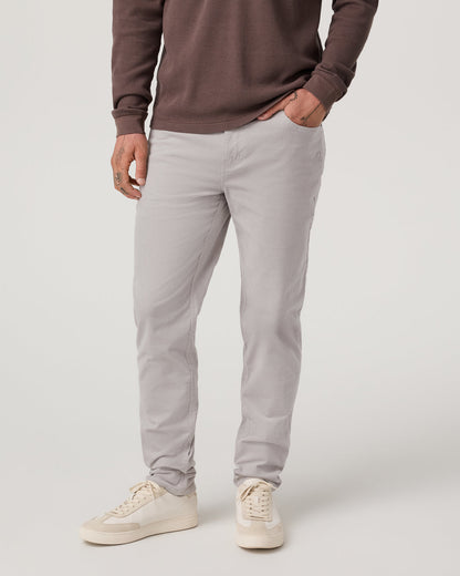 Optimist 5 Pocket Cord Pant Athletic Slim Fit Amethyst Grey - Vuori