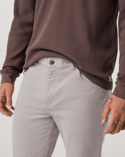 Optimist 5 Pocket Cord Pant Athletic Slim Fit Amethyst Grey - Vuori